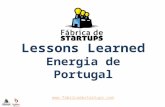 Lessons Learned #3 Team 22 @ Energia de Portugal 2013