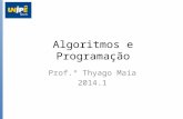 Algoritmos e Programação - 2014.1 - Aula de Revisão - 1º Estágio