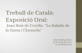 Joan Roís de Corella. ''La Balada de la Grasa i l'Esmerla''
