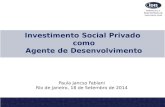 Investimento Social Privado como Agente de Desenvolvimento