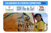Calendário de eventos Fesporte/SDR Rio do Sul