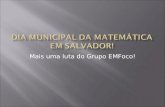 Dia Municipal da Matemática em Salvador