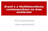 Brasil e o Multilateralismo contemporâneo na área ambiental