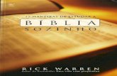 12 Maneiras de Estudar a Bíblia Sozinho Rick Warren
