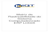 Matriz de Rastreabilidade Do Sistema Computadorizado ERP LOGIX