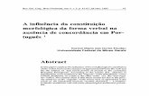 A influência da constituição morfológica da forma verbal na ausência de concordância em Português