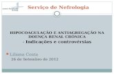 Hipocoagulação e antiagragação na doença renal crónica