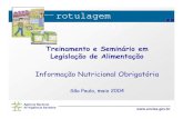 Rotulagem Nutricional - Treinamento e Seminário Em Legislação de Alimentação
