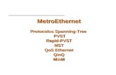 MetroEthernet Protocolos Spanning-Tree PVST Rapid-PVST MST QoS Ethernet QinQ MinM.