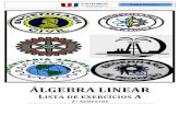 ÁLGEBRA LINEAR - Lista de exercícios por André Gustavo