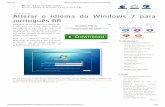 Alterar o idioma do Windows 7 para português BR