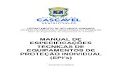 Manual de Especificações Técnicas de Equipamentos de Proteção Individual