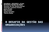 Gestão de Organizações, Gestão dos Media, Docente: Prof. Doutor Rui Teixeira Santos (INP, 2012)