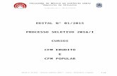 Edital Processo Seletivo - CFM FAMES - Para 2016