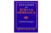 Estudos Na Bíblia Hebraica [Betty Bacon]