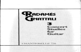 Gnattali, Radamés - 3 Concert Studies for Guitar