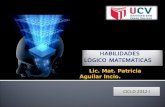 Lic. Mat. Patricia Aguilar Incio. CICLO 2012-I. Algebra Proposicional Circuitos LógicosInferencia Falacias.