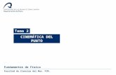 Tema 2 CINEMÁTICA DEL PUNTO Fundamentos de Física Facultad de Ciencias del Mar. FCM.