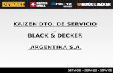 SERVICIO – SERVIÇO - SERVICE KAIZEN DTO. DE SERVICIO BLACK & DECKER ARGENTINA S.A.