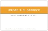 APUNTES DE MÚSICA. 3º ESO IES JOAQUÍN ARAUJO. CURSO 2010-2011. PAULINO CARRASCOSA UNIDAD 3: EL BARROCO.