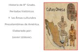Historia de 8º Grado. Períodos históricos Y las Áreas culturales Precolombinas de América. Elaborado por: DANNY SERRANO.