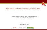 Departamento de DST, Aids e Hepatites Virais Secretaria de Vigilância em Saúde JANEIRO DE 2013