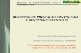 BENEFÍCIO DE PRESTAÇÃO CONTINUADA E BENEFÍCIOS EVENTUAIS