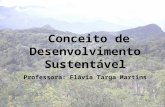 Conceito de Desenvolvimento Sustentável Professora: Flávia Targa Martins