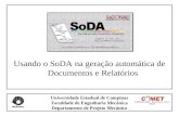 Usando o SoDA na geração automática de Documentos e Relatórios