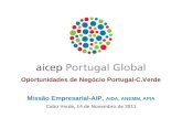Oportunidades de Negócio Portugal-C.Verde Missão Empresarial-AIP,  AIDA, ANEMM, APIA