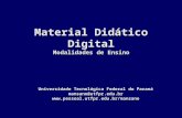 Material Didático Digital Modalidades de Ensino