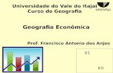 Universidade do Vale do Itajaí Curso de  Geografia