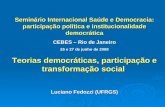 Seminário Internacional Saúde e Democracia: participação política e institucionalidade democrática
