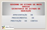 GOVERNO DO ESTADO DE MATO GROSSO SECRETARIA DE ESTADO DE EDUCAÇÃO