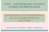 PSICOLOGIA SOCIOHISTÓRICA DE  LEV SEMYONOVICH  VIGOTSKY