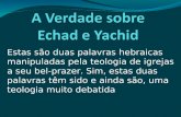 A Verdade sobre  Echad  e  Yachid