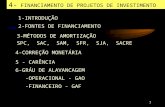 4-  FINANCIAMENTO DE PROJETOS DE INVESTIMENTO