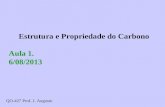 Estrutura e Propriedade do Carbono Aula 1.  6/08/2013