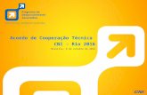 Acordo de Cooperação  Técnica  CNI – Rio  2016 Brasília, 8 de outubro de 2014