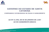 GOVERNO DO ESTADO DE SANTA CATARINA COMPANHIA CATARINENSE DE ÁGUA E SANEAMENTO