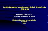 Lesão Pulmonar Aguda Associada à Transfusão  (TRALI)