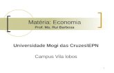 Matéria: Economia Prof. Ms. Rui Barbosa