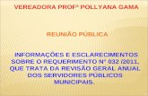 VEREADORA PROFª POLLYANA GAMA  REUNIÃO PÚBLICA