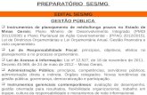 PREPARATÓRIO  SES/MG