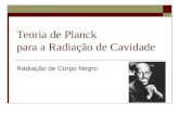 Teoria de Planck para a Radiação de Cavidade