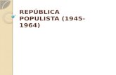 REPÚBLICA  POPULISTA (1945-1964)