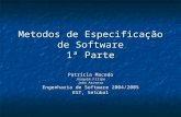 Metodos de Especificação de Software 1ª Parte