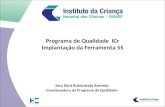 Programa de Qualidade  ICr Implantação da Ferramenta 5S Sara Diniz Rubinsztejn Azevedo