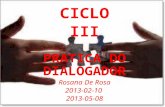 CICLO III PRATICA DO DIALOGADOR Rosana  De Rosa 2013- 0 2-10  2013-05-08