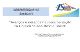 “Avanços e desafios na implementação da Política de Assistência Social”